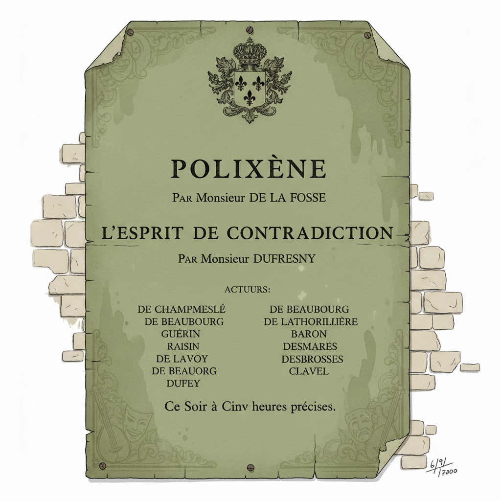 AI imagining of a Comédie Français poster for the night.